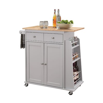 Flushing Kitchen Cart With MDF Top 
